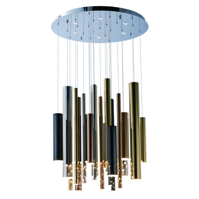 Flute 29-Light LED Pendant in Multi-Plated