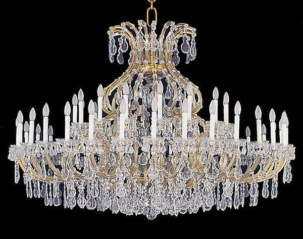 49 Lights Maria Theresa crystal chandelier dressed with clear crystal