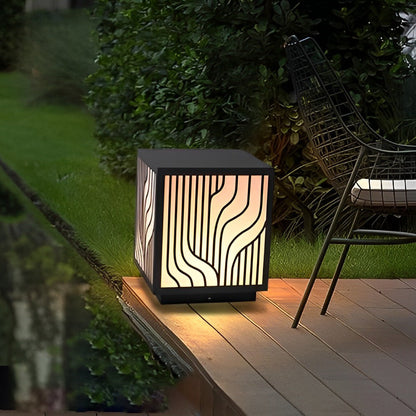 Square Creative LED Waterproof Modern Outdoor Fence Post Lights Pillar Light