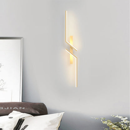 Irregular Symmetrical L Shape Creative LED Minimalist Wall Lamp Sconces Lighting