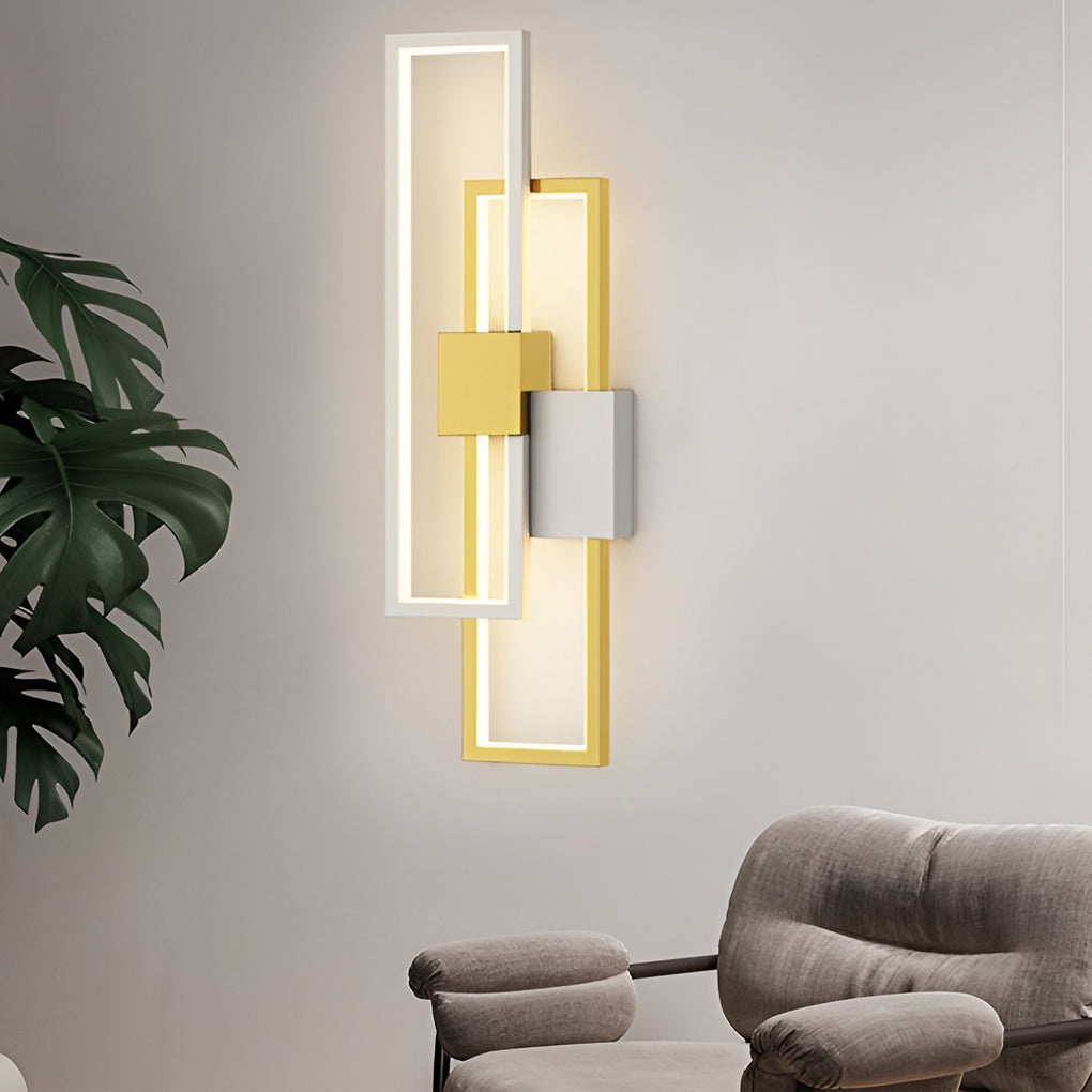 Rectangular Three-color Light LED Nordic Wall Light Fixture Wall Lamp