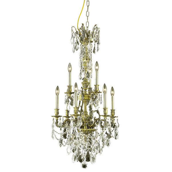 Nine-Light Chandelier with Golden Shadow/Champagne Royal Cut Crystals