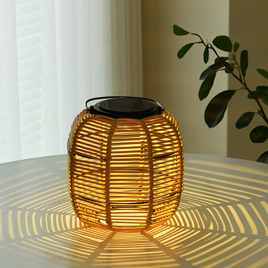 Rattan Lantern Waterproof Creative Modern Solar Garden Lights Lawn Lamp