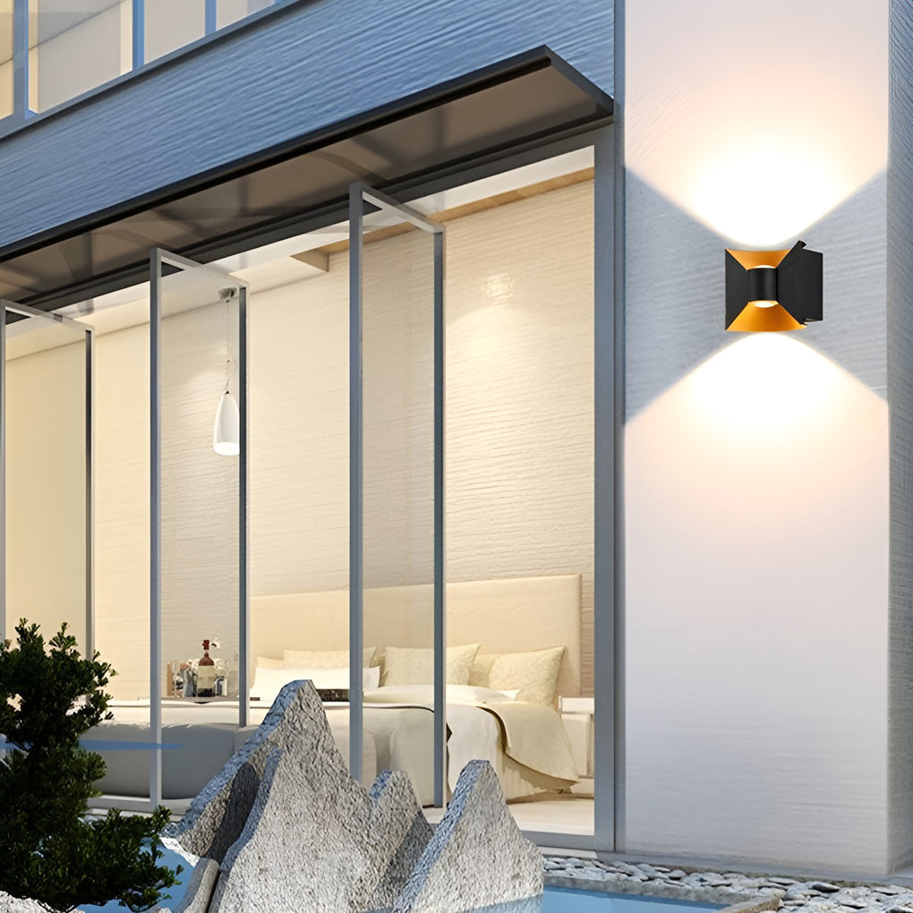 Square Up and Down Lights 6W LED Waterproof Modern Outdoor Sconces