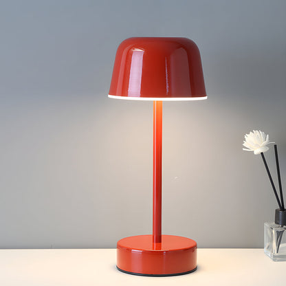 Tunable Metal Finish Table Lamp in Hat-style