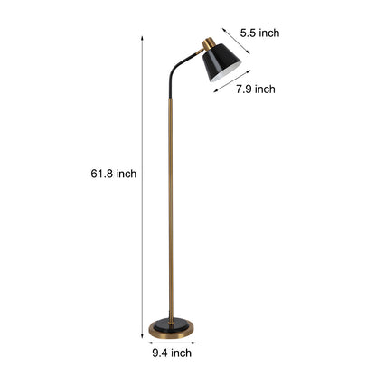 62-in Metal 1-Bulb Rotatable Reading Floor Lamp