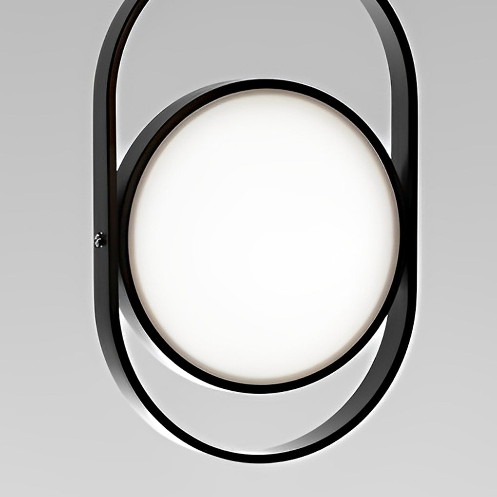 Adjustable Round Three Step Dimming Black Modern LED Pendant Lights