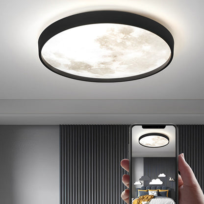 Creative Moon 3 Step Dimming LED Modern Ceiling Light Flush Mount Lighting