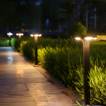 Square Waterproof LED Outdoor Black Modern Path Lights Post Lighting