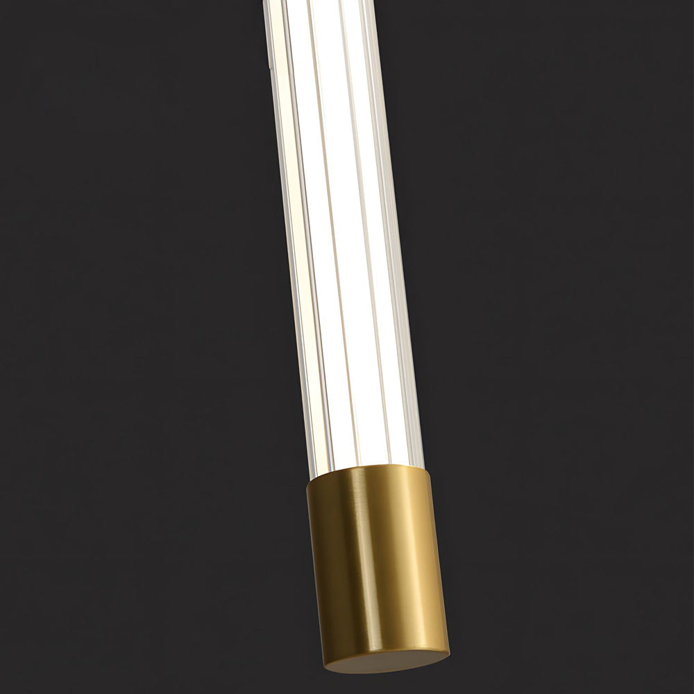 Acrylic Tube Tall Linear Wall Semi-Flush Mount Sconce