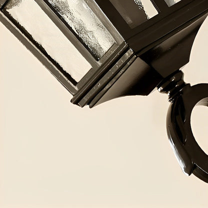 Vintage Glass Waterproof Black European-style Outdoor Wall Lamp Exterior Lights