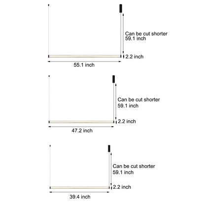 1-Light Glass Linear LED Island Pendant Light