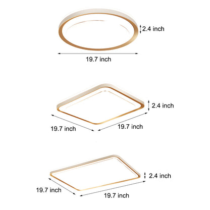 1-Light Rectangular LED Flush Mount Ceiling Light