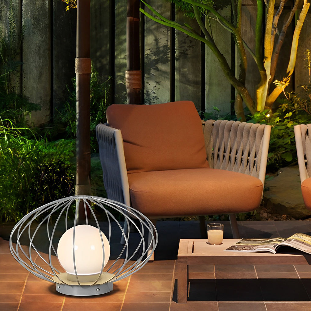 Mushroom Cage Shape LED Waterproof Modern Lawn Lamp Outdoor Lights