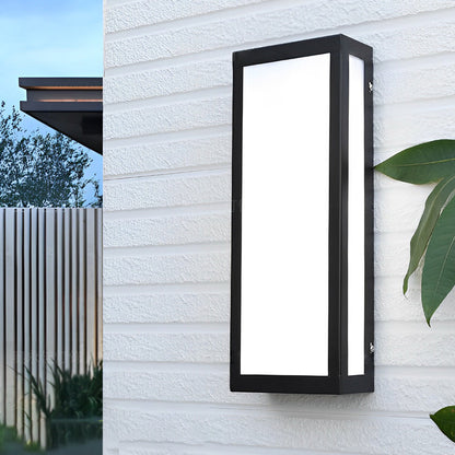 Rectangular LED Waterproof Black Modern Outdoor Exterior Light Wall Lamp