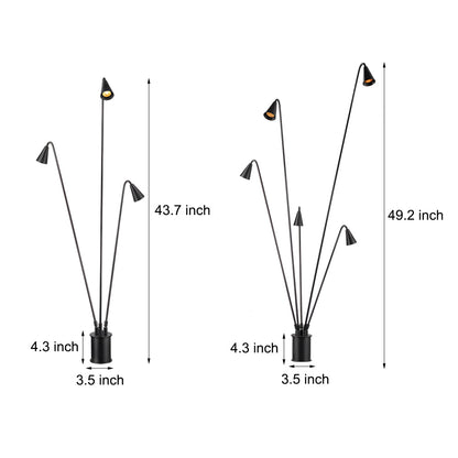 Classic Industrial Black Multi-Head LED Floor Lamp