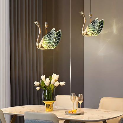 Zinc Alloy Acrylic Swan Creative LED Modern Minimalist Pendant Lights