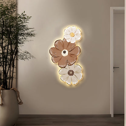 Ins Flowers Plant Luminous LED Lighting USB Decorative Painting Wall Decor