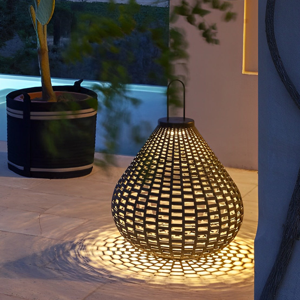 Portable Creative Rattan Waterproof LED Modern Outdoor Lights Lawn Lamp