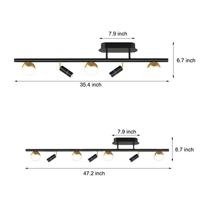 Long Strip 5/7 Lights LED Three Step Dimming Modern Ceiling Spotlights