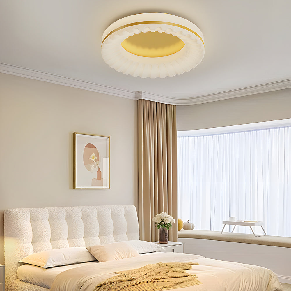 Simple Round Acrylic Three Step Dimming LED Modern Ceiling Light Fixture