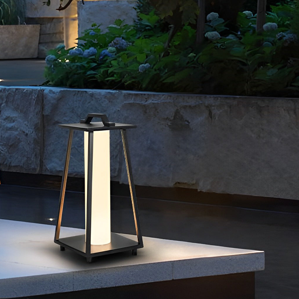 Portable Waterproof LED Removable Black Modern Outdoor Floor Lamp