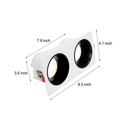 8.3-Inch 2-Head 10W LED Recessed Ceiling Downlight