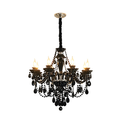 Luxury Glass Crystal Candlelight Retro European Style Chandelier