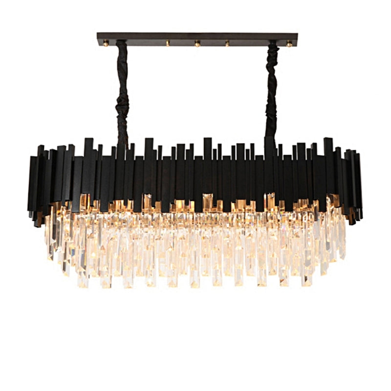 Gio Crystal Dining Room Chandelier, Black