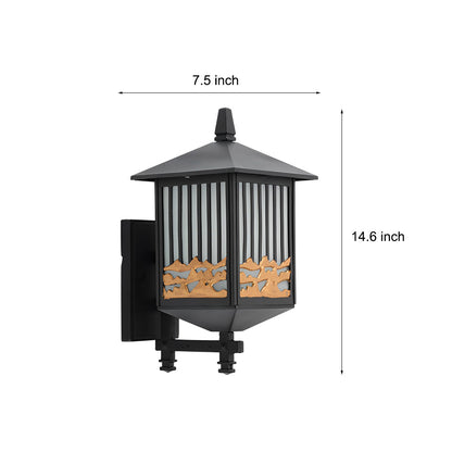 Retro Waterproof LED Black Modern Solar Wall Lights Outdoor Wall Sconce