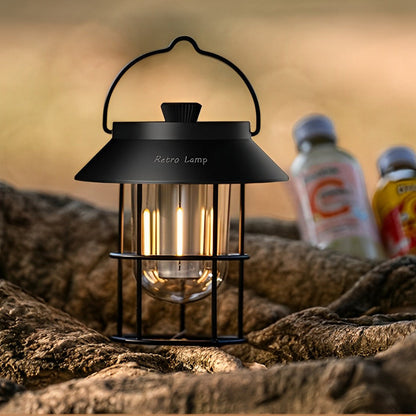 USB Rechargeable Dimmable LED Hanging Stand Portable Outdoor Lanterns