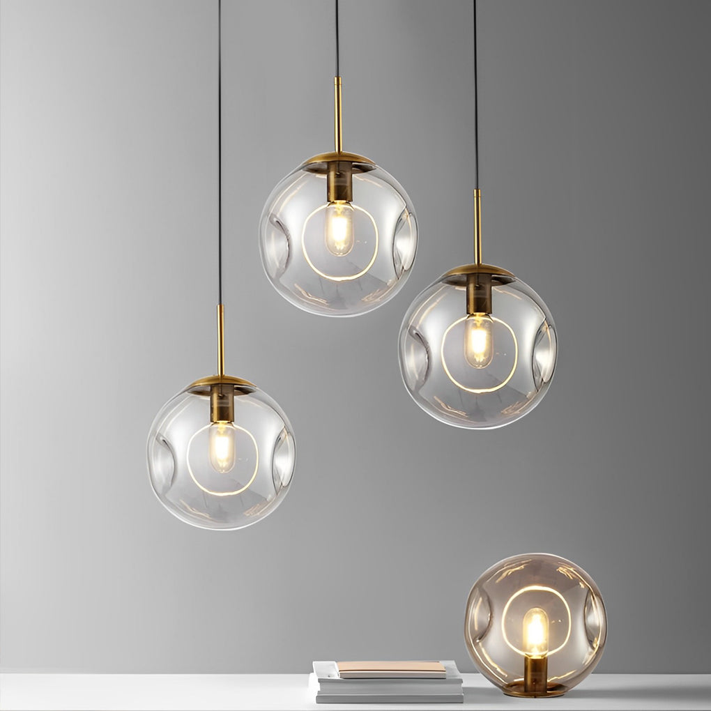 Creative Glass Globe Metal Nordic Small Chandelier Pendant Lighting