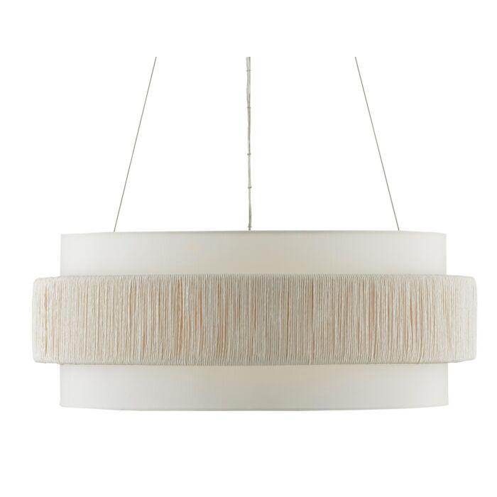 Rousham 6-Light Chandelier in Beige with Sugar White