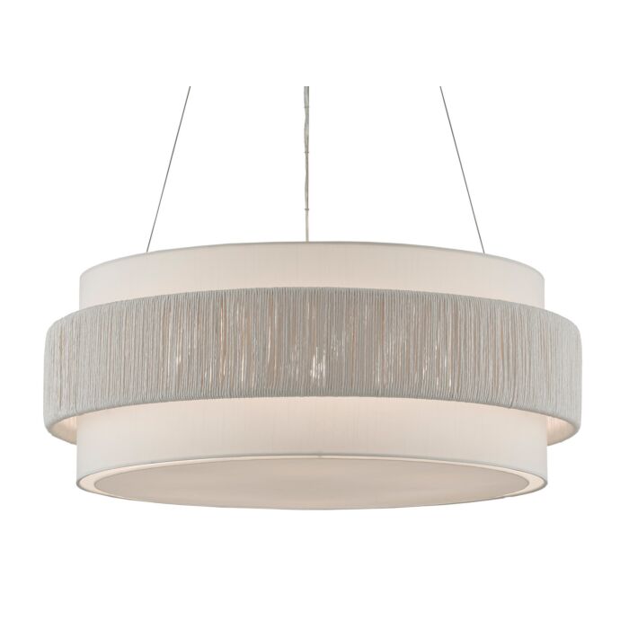 Rousham 6-Light Chandelier in Beige with Sugar White