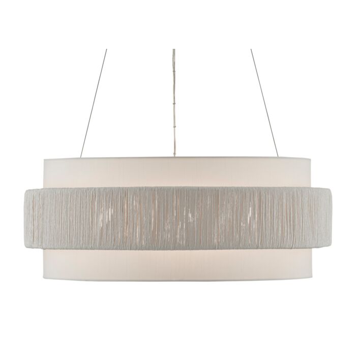 Rousham 6-Light Chandelier in Beige with Sugar White