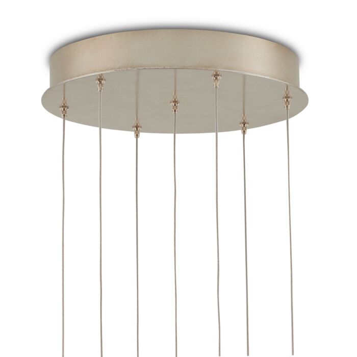 Escenia 7-Light Pendant in Natural with Painted Silver