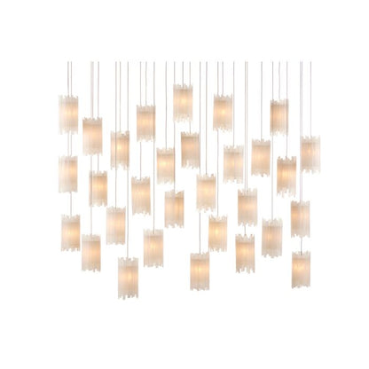 Escenia 30-Light 30 Light Pendant in Natural with Painted Silver