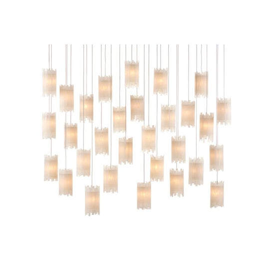 Escenia 30-Light 30 Light Pendant in Natural with Painted Silver