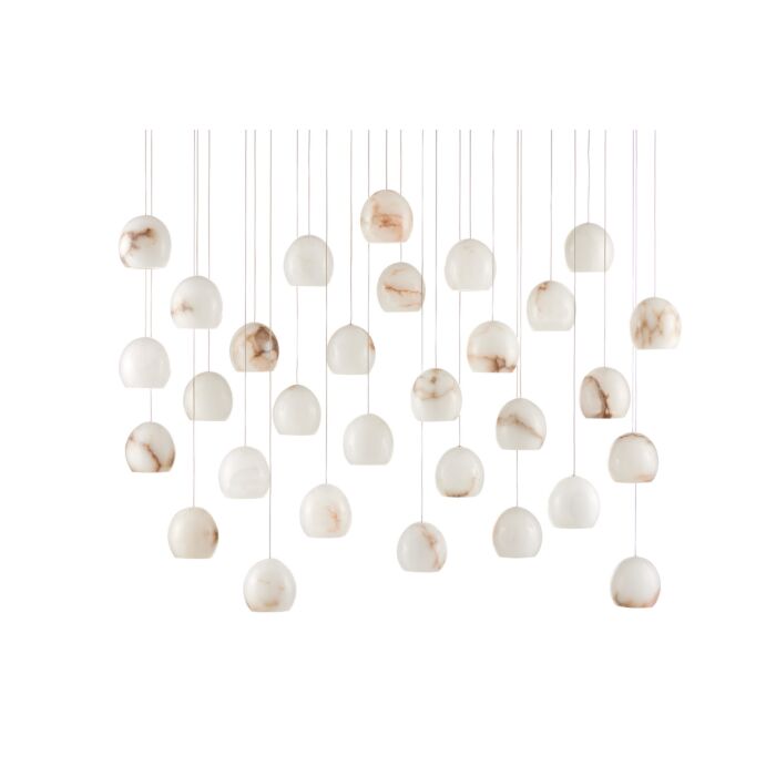 Lazio 30-Light 30 Light Pendant in Natural with Painted Silver