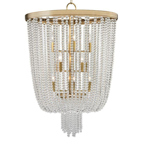 Pendant, 12-Light, Aged Brass, Clear Shade, 26"W (9026-AGB 9ZC8V)