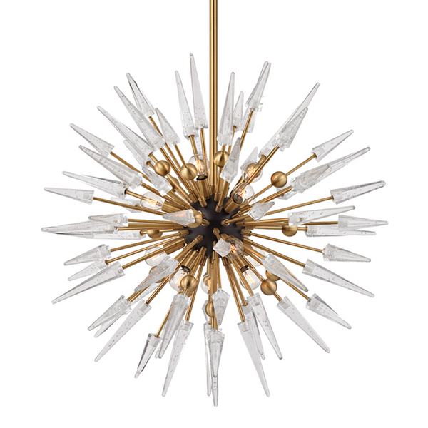 Chandelier, 12-Light, Aged Brass, 32"W (9032-AGB 9ZF83)