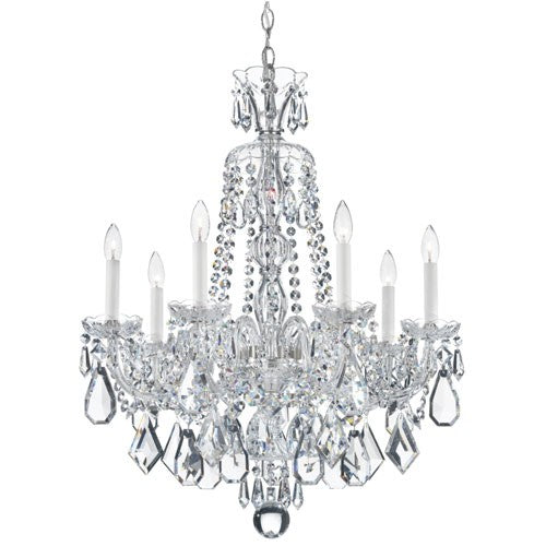 Hamilton Silver Seven-Light Clear Heritage Handcut Crystal Chandelier, 24W x 31H x 24D