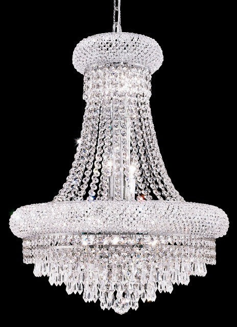 14 Light crystal chandelier polished chrome plated