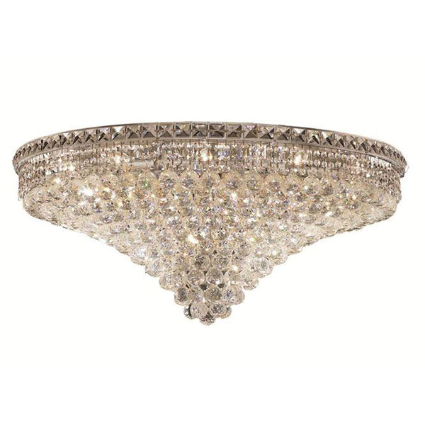 Tranquil Chrome 21-Light 36-Inch Flush Mount with Swarovski Strass/Elements Crystal