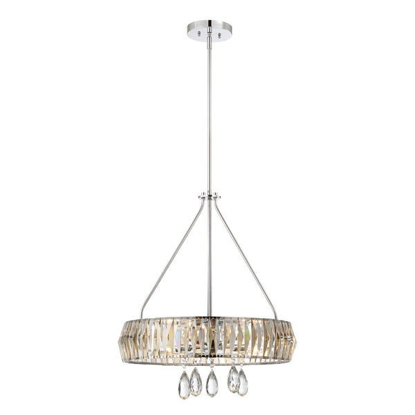 Polished Chrome Five-Light Pendant