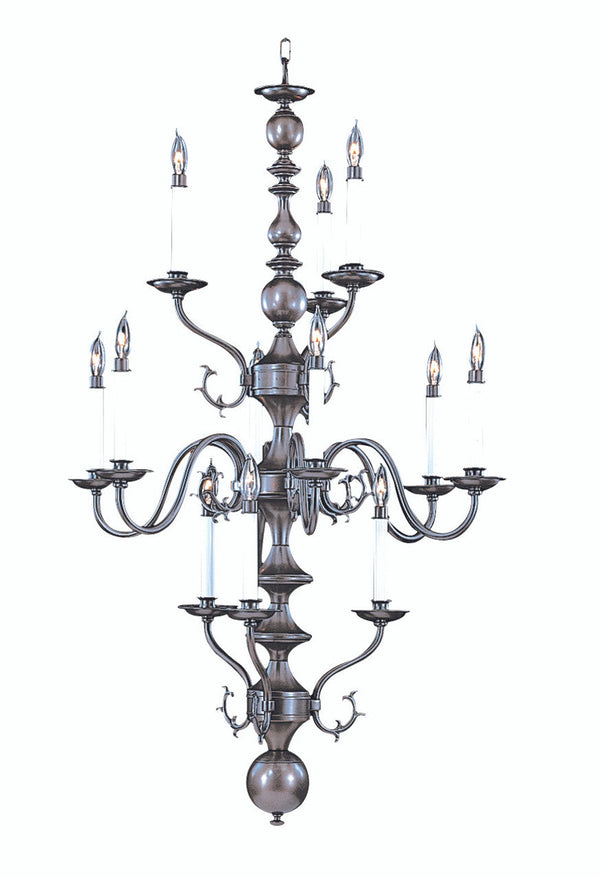 Chandelier, 12-Light, Mahogany Bronze, 30"W (9132 MB RCL1)