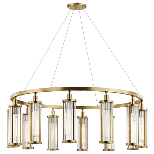 Pendant, 12-Light, Aged Brass, 42.5"W (9142-AGB A2KVC)