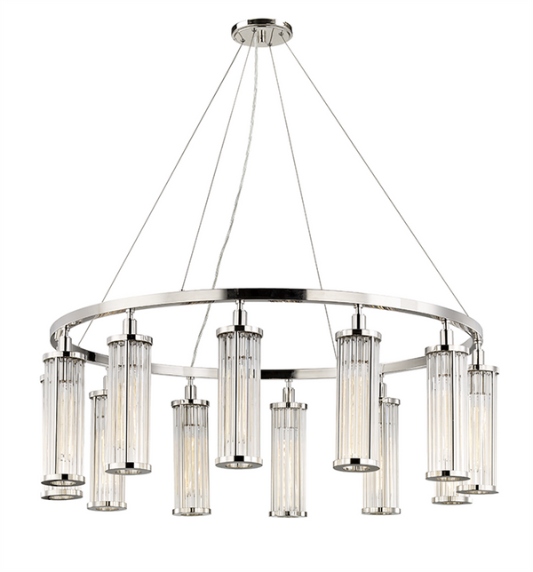 Pendant, 12-Light, Polished Nickel, 42.5"W (9142-PN A2KVD)