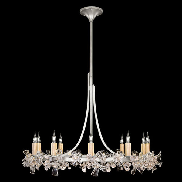 Chandelier, Round, 10-Light, Silver, 34.5"W (915240-1ST NLXX)