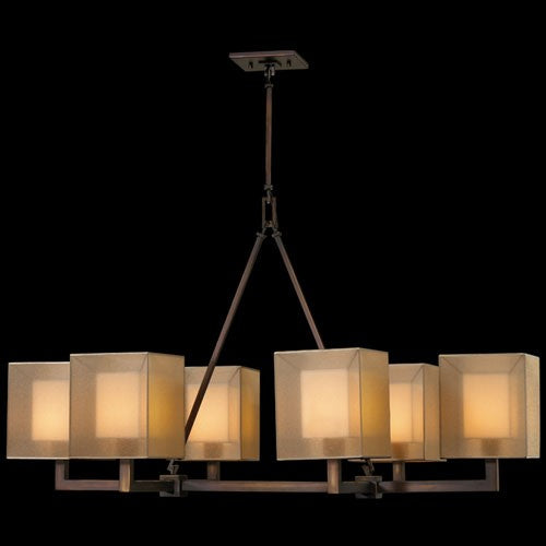 Quadralli Six-Light Chandelier in Bourbon Finish